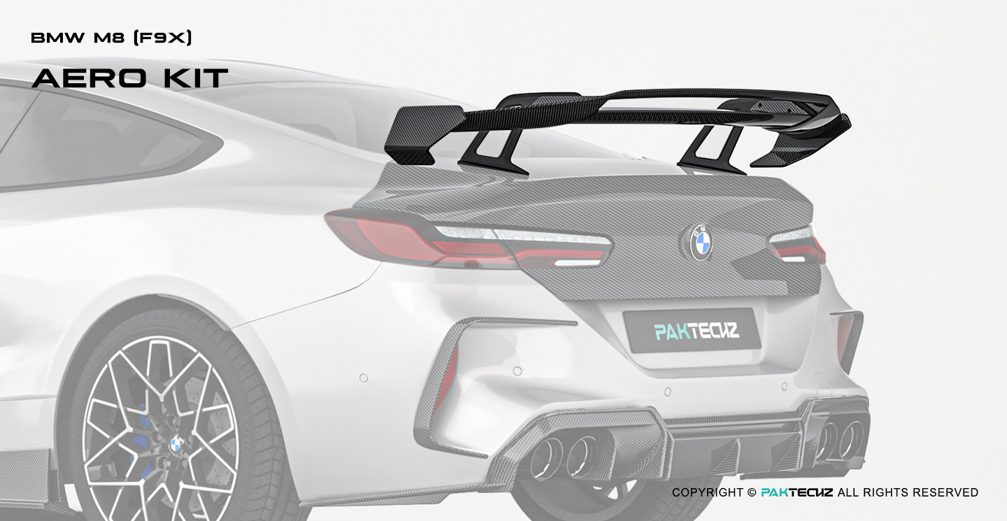 BMW M8 F92 Paktechz Design Carbon Fiber Rear Wing