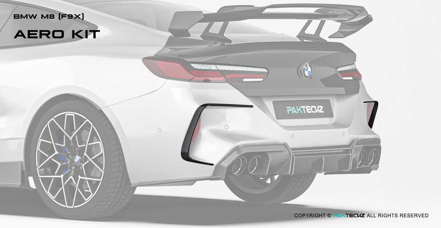 BMW M8 (F91 F92) Paktechz Design Carbon Fiber Rear Canards