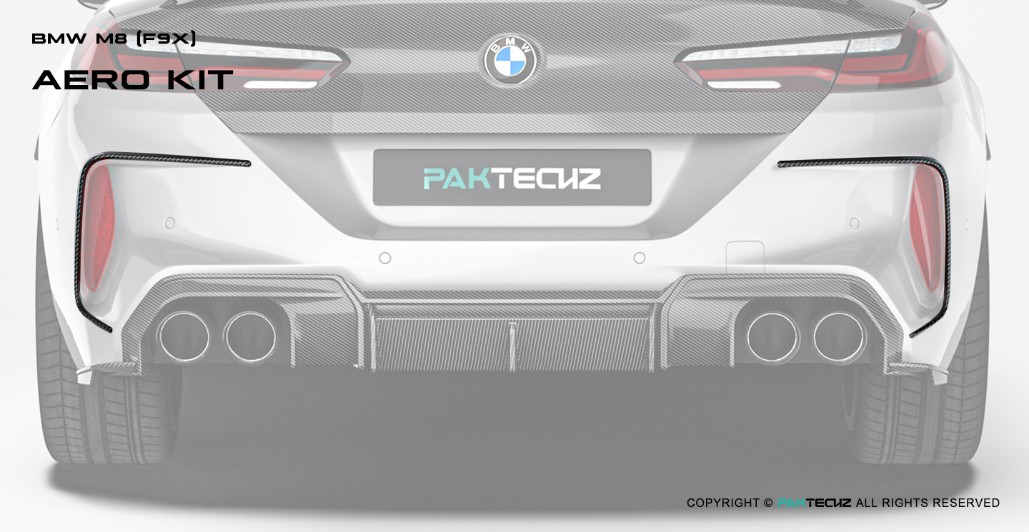 BMW M8 (F91 F92) Paktechz Design Carbon Fiber Rear Canards
