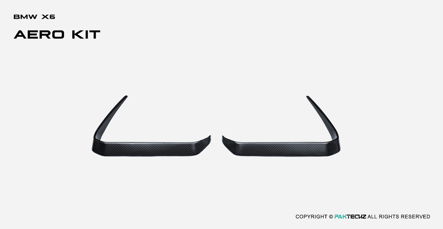 BMW X6 G06 LCI Paktechz Design Carbon Fiber Front Canard