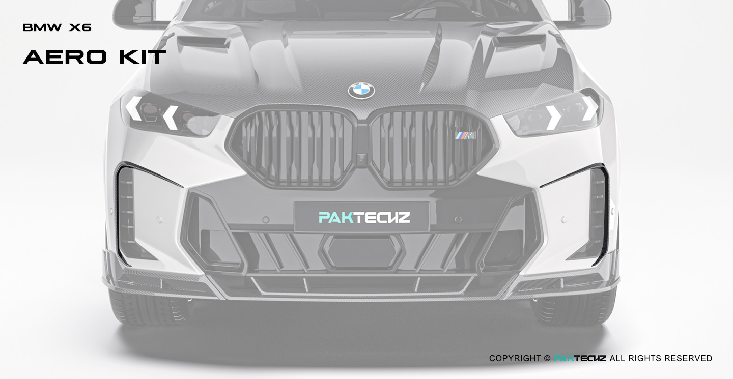 BMW X6 G06 LCI Paktechz Design Carbon Fiber Front Canard