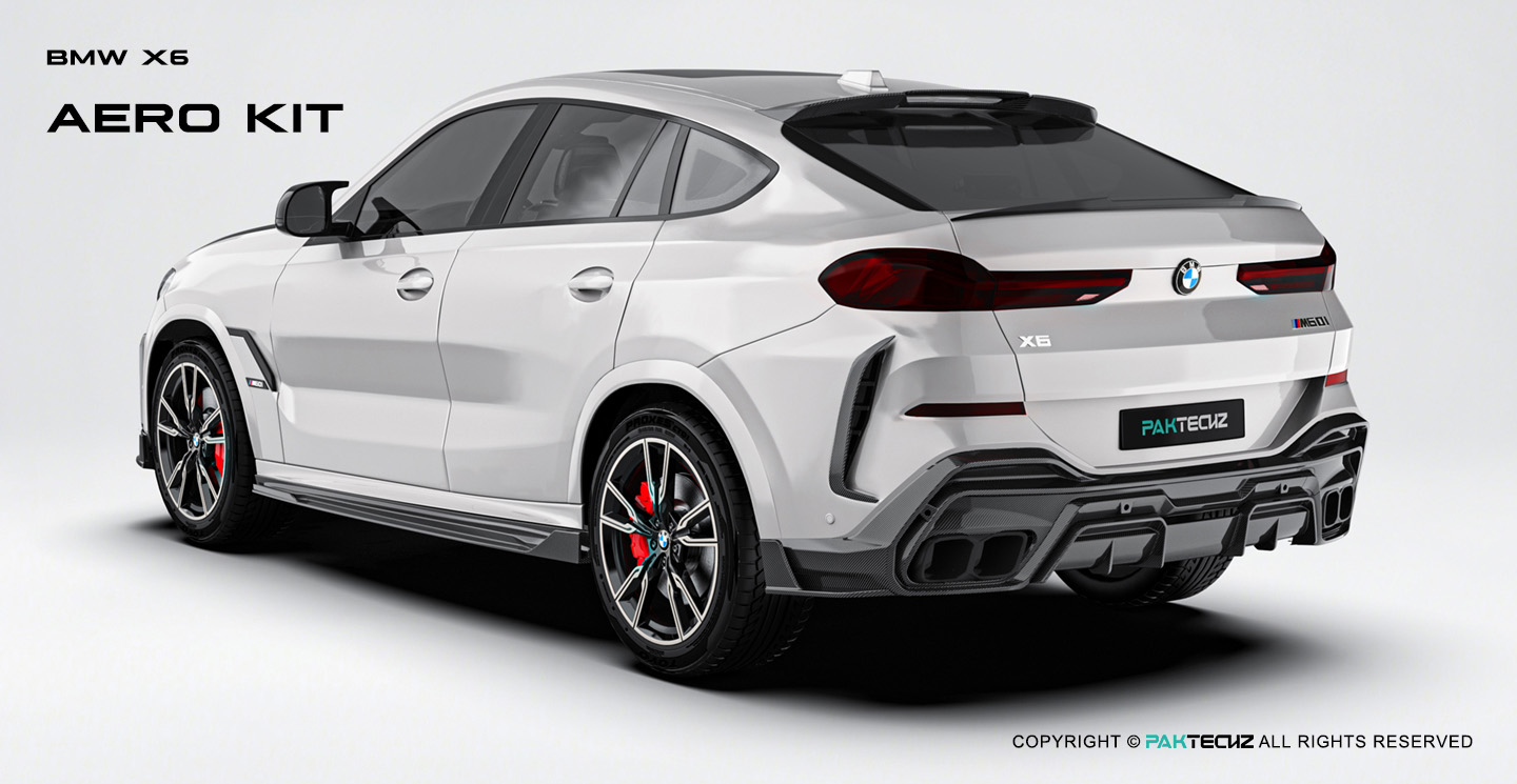 BMW X6 G06 Paktechz Design Carbon Fiber Rear Diffuser