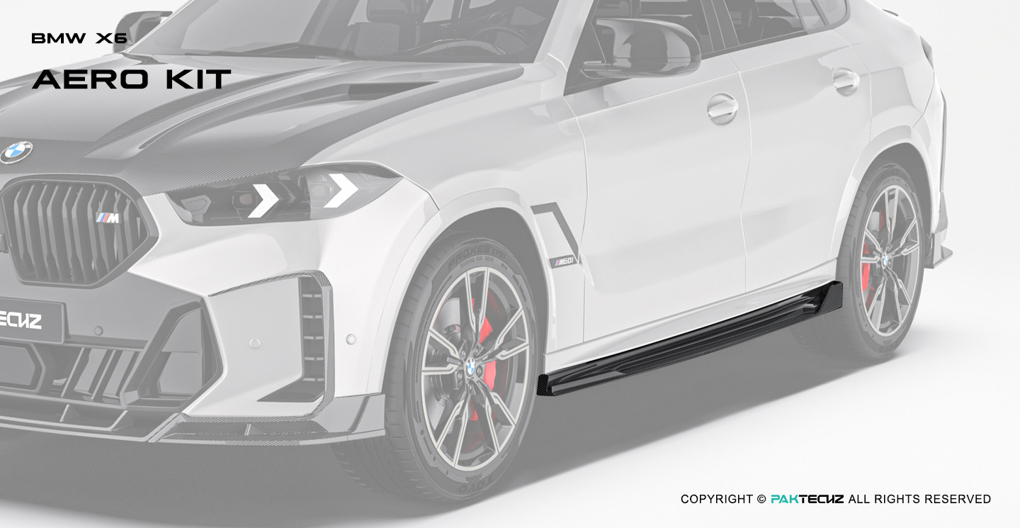BMW X6 G06 Paktechz Design Carbon Fiber Side Skirt