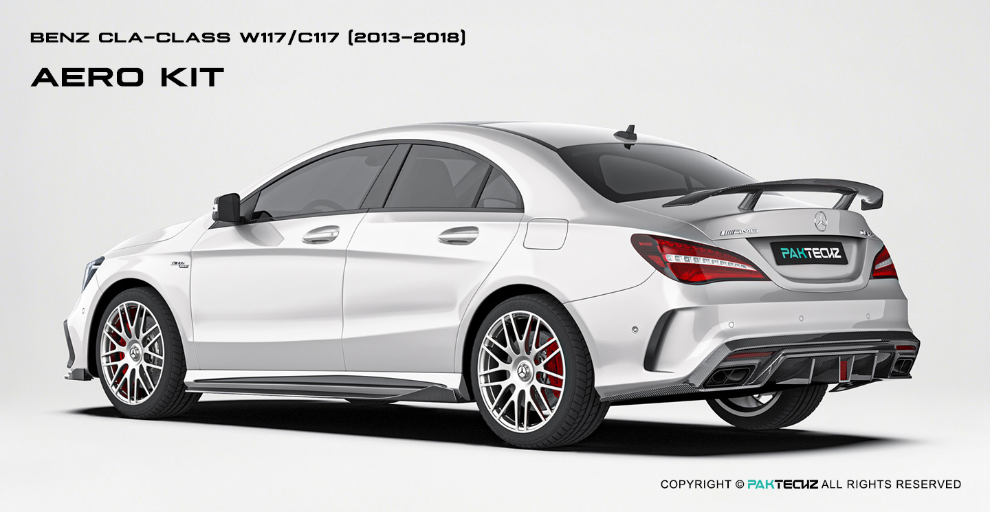 奔驰 CLA级 (W117) Paktechz 款碳纤维后唇