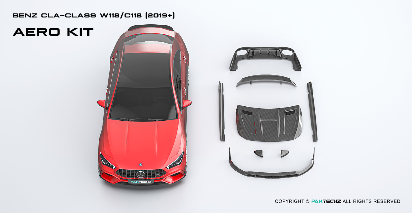 奔驰 CLA级 (W118) Paktechz 款碳纤维尾翼
