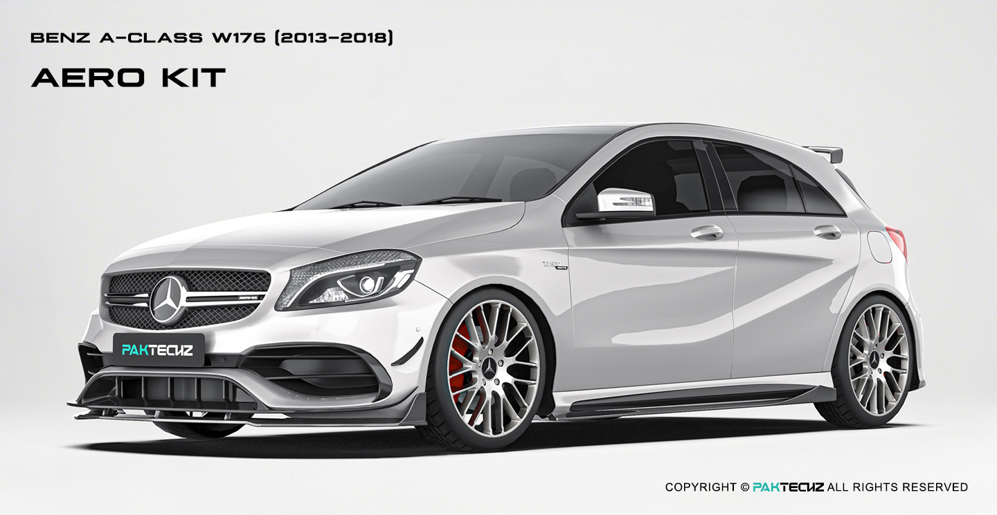 奔驰 A级 (W176) Paktechz 款碳纤维侧裙