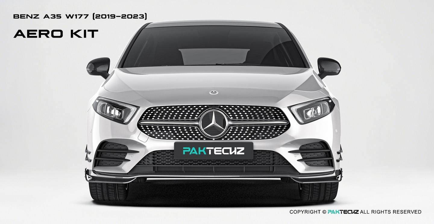 Mercedes Benz A35 W177 Carbon Fiber Front Corner Splitter