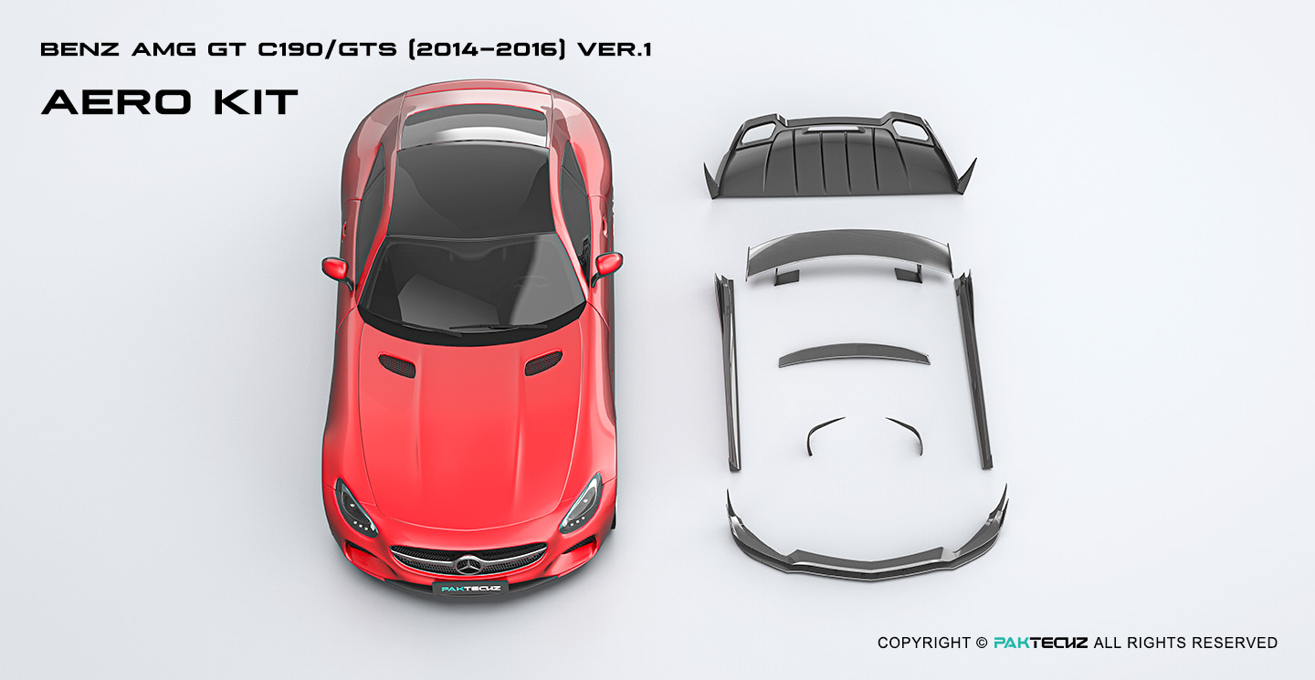 奔驰 AMG GT  Paktechz 款下前唇