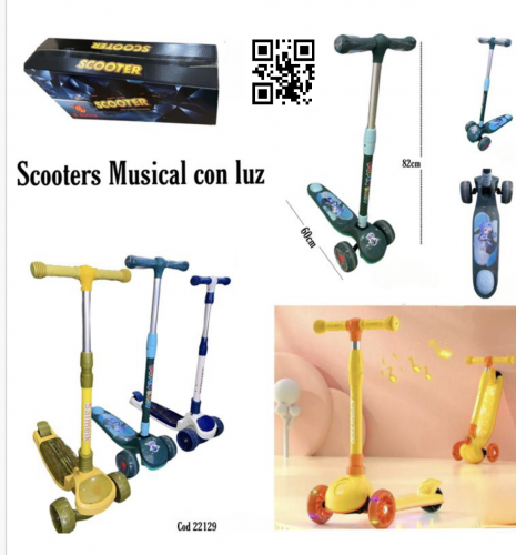 Scooter para niños con luz musical