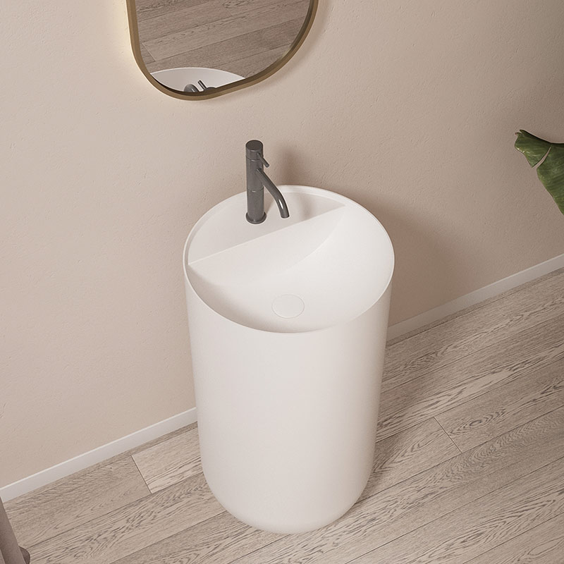 Freestanding Pedestal Sinks Round Bathroom Wash Basin Supplier TW-Z217