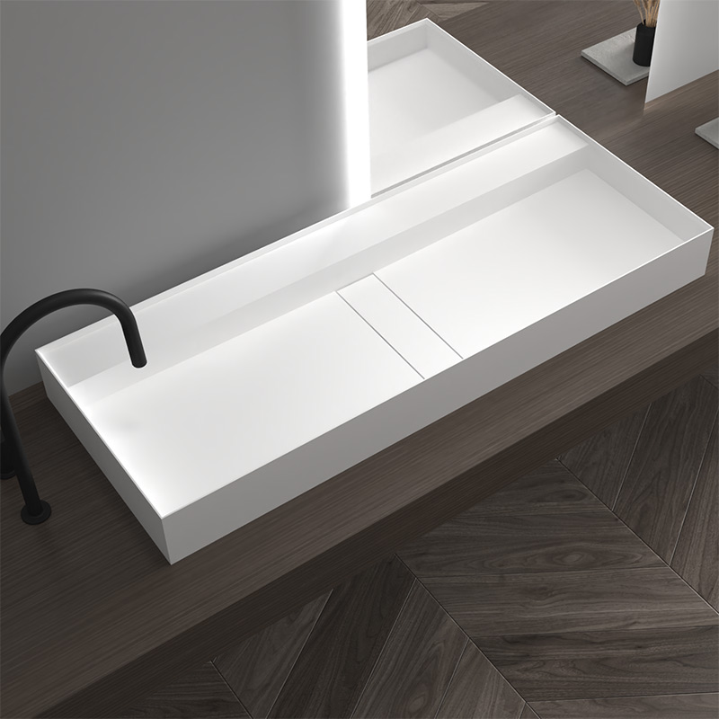 Wall Mounted Hanging Solid Surface Wash Basin TW-G211