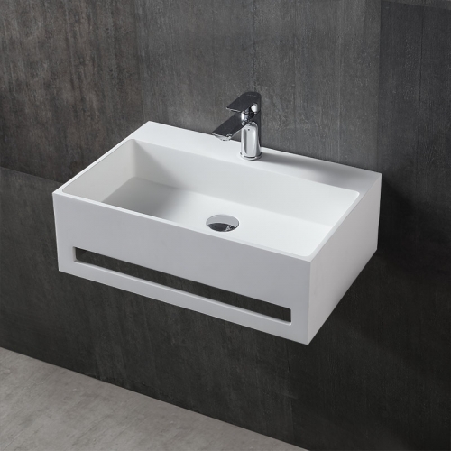 Wall Mounted Hanging Solid Surface Wash Basin XA-G02