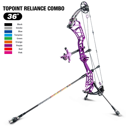 TOPOINT ARCHERY Reliance Teenager Target Compound Bow Package, Axle-Axle 36'',DW30-40/40-50LB/50-60LB,DL24-27''/26.5-29.5''