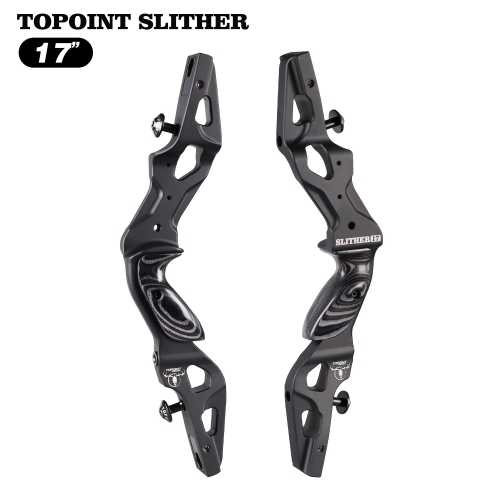 TOPOINT ARCHERY SLITHER 17" Recurve Bow Riser Aluminum CNC Machining Bow Riser American Hunting Bow Handle Right Handed for Archery Bow Hunting Target