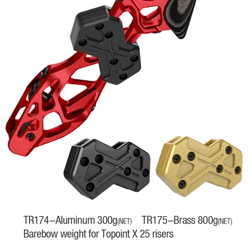 Barebow Weight Package for Topoint X 25 Recurve bow riser