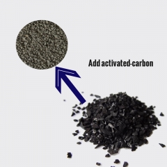 Contrôle des odeurs la litière de chat Bentonite mélangée à une forme broyée de charbon actif 1-2.8mm