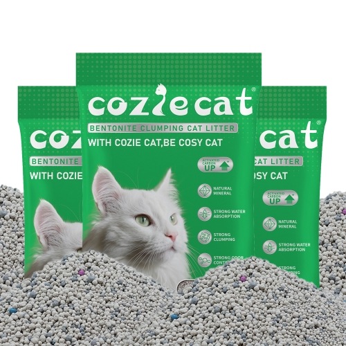 COZIE CAT-B Bentonite Cat Litter Ball Shape Apple Scent Strong Clumping