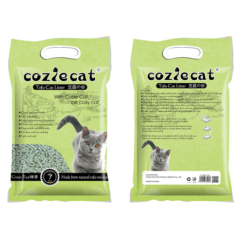 COZIE CAT-E Tofu Cat Litter Green Tea 2mm Easy Clean Quick Absorption Flushable