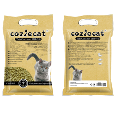 COZIE CAT-E Tofu Cat Litter Corn Scent 2mm Easy Clean Quick Absorption Flushable