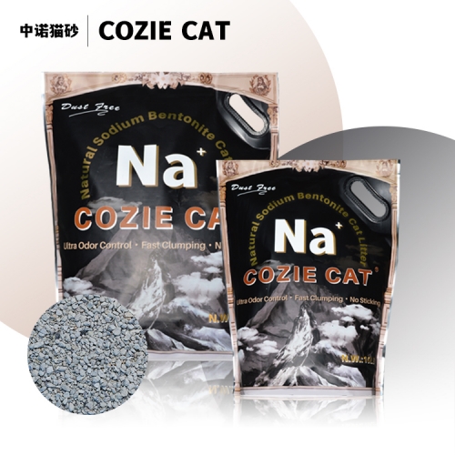 COZIE CAT-G Natural Sodium Bentonite Cat Litter 0.5-2MM Easy Clean Quick Clumping