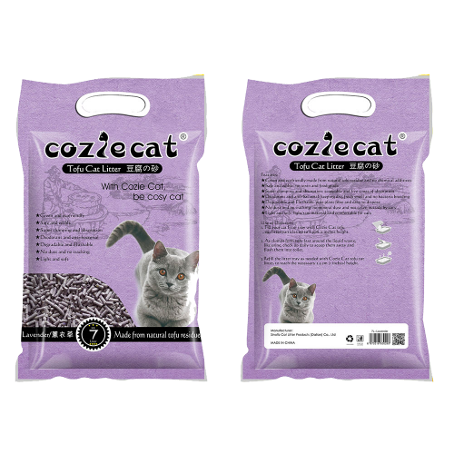 COZIE CAT-E Tofu Cat Litter Lavender Scent 2mm Easy Clean Quick Absorption Flushable