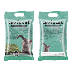 COZIE CAT-E Tofu Cat Litter Jasmine Scent 2mm Easy Clean Quick Absorption Flushable