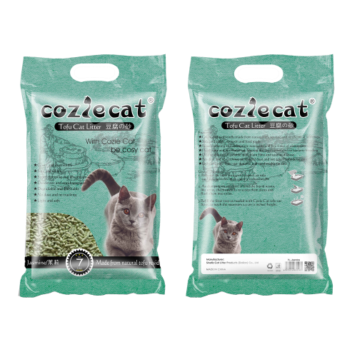 COZIE CAT-E Tofu Cat Litter Jasmine Scent 2mm Easy Clean Quick Absorption Flushable