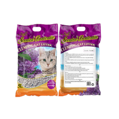 SINOFIZ-A Bentonite Cat Litter Lavender Scent Ball Shape 1-3.5mm Fast Clumping