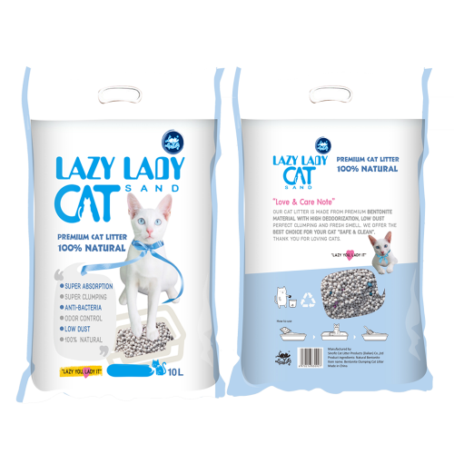 LAZY LADY-B Bentonite Cat Litter Ocean Scent Ball Shape 1-3.5mm Fast Clumping