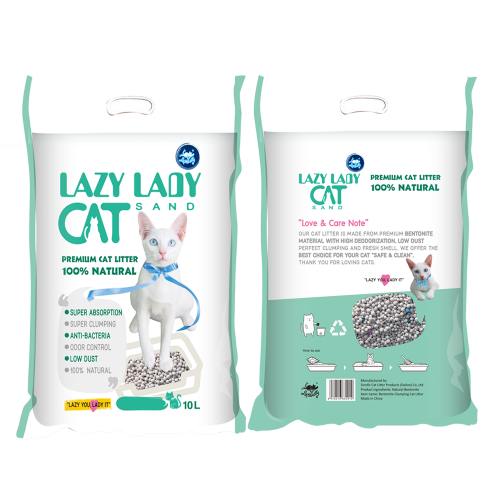 LAZY LADY-B Bentonite Cat Litter Mint Scent Ball Shape 1-3.5mm Fast Clumping