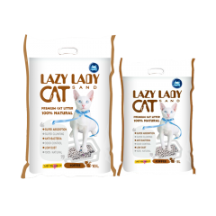 LAZY LADY-B Bentonite Cat Litter Coffee Scent Ball Shape 1-3.5mm Fast Clumping