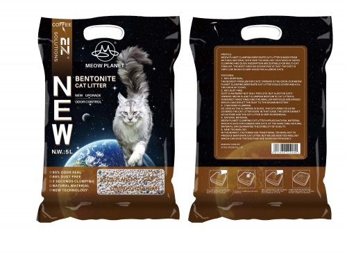 MEOW PLANET-A Bentonite Cat Litter Coffee Scent Ball Shape 1-3.5mm Fast Clumping