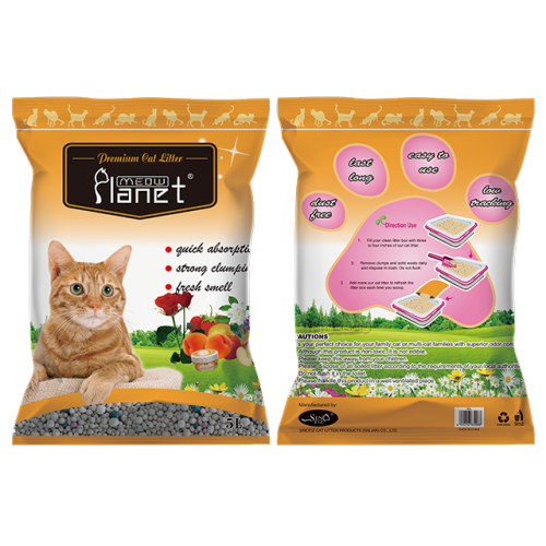 MEOW PLANET-B Bentonite Cat Litter Selectable Scent Ball Shape 1-3.5mm Fast Clumping