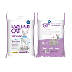 LAZY LADY-B Bentonite Cat Litter Lavender Scent Ball Shape 1-3.5mm Fast Clumping