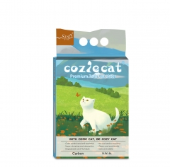 COZIE CAT-F Tofu Cat Litter Carbon 2mm Easy Clean Quick Absorption Flushable