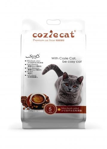 COZIE CAT-A Bentonite Cat Litter Ball Shape Coffee Scent Strong Clumping