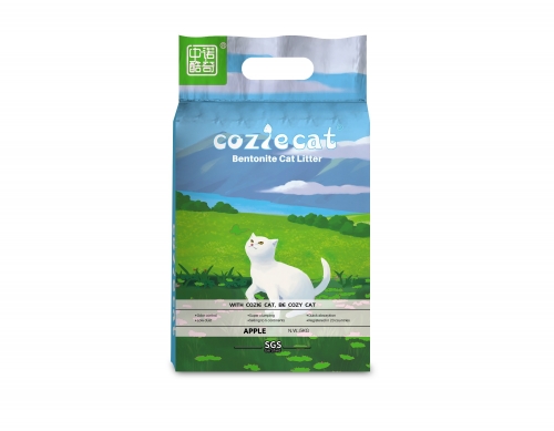 COZIE CAT-C Bentonite Cat Litter Ball Shape Apple Scent Strong Clumping