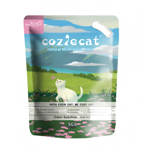 COZIE CAT-D Irregulat Bentonite 0.5-2mm Odor-Solution Natural Mineral Cat Litter