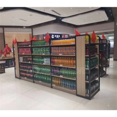 Wood Supermarket Supplies Display Shelves For Retail Store