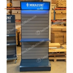 Custom Advertising Head Perforated Metal Pegboard Tools Accessories Exhibition Slatwall Display Stand