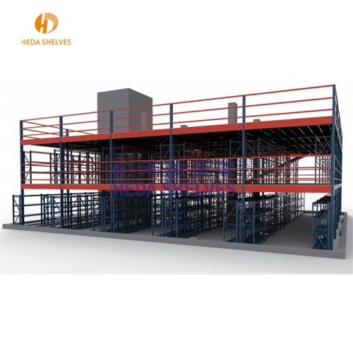 heavy duty warehouse pallet racking supported mezzanine floor racks