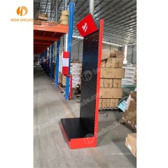 HEDA manufacture metal perforated panel board floor shelf display rack for tools