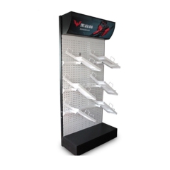 Retail Perforated Rack Display Design With Ad Board