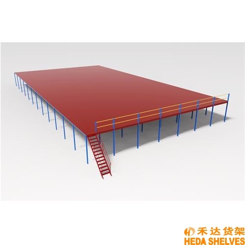 Mezzanine floor rack