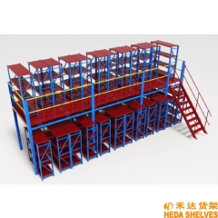 Mezzanine floor rack