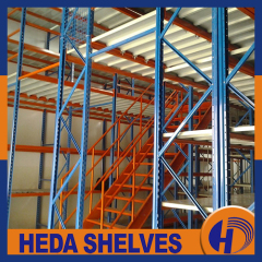 Pallet rack mezzanine