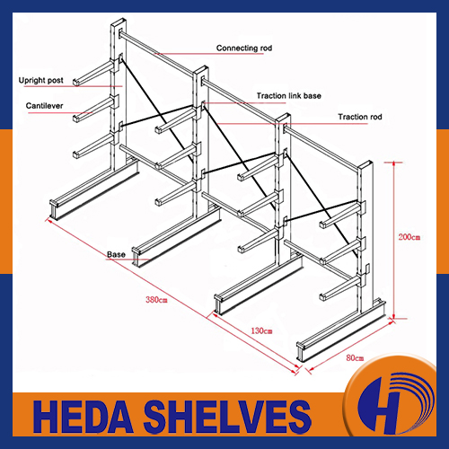 wall mounted cantilever rack