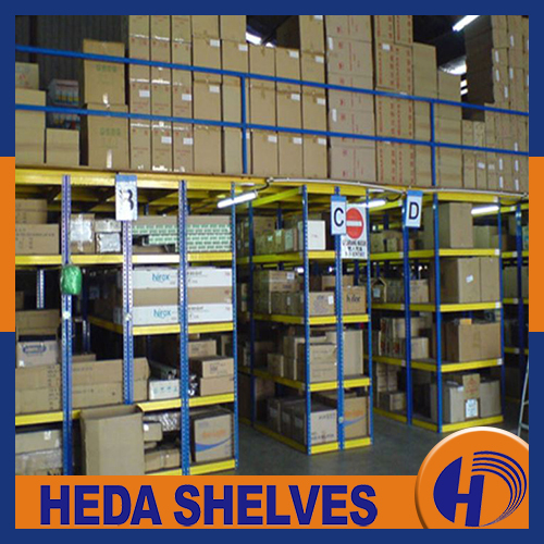 Mezzanine shelving system