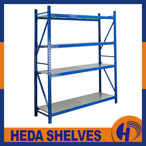 Long Span Medium Duty Shelving Rack With Upright Frame