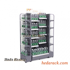 Retail Display Shelves For Shop Mineral Water Display